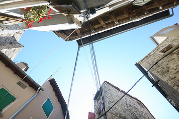 Image showing Buildings from below in Rovinj 