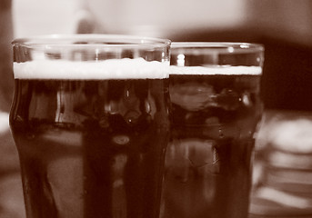 Image showing Retro look Beer pint