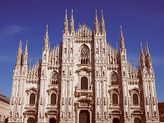 Image showing Retro look Milan Cathedral