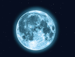 Image showing Moon and stars