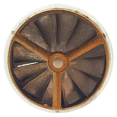 Image showing Rusty old fan isolated