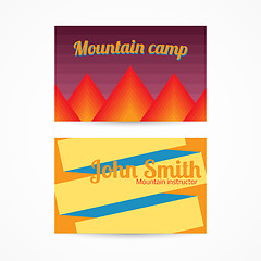 Image showing Template card with mountains