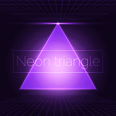 Image showing Neon triangle