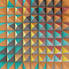 Image showing Abstract 3d geometric pattern. Polygonal background. 