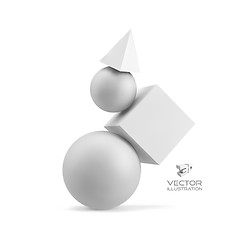 Image showing 3d geometrical composition. Abstract vector illustration. 