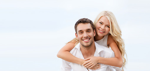 Image showing couple having fun on the beach