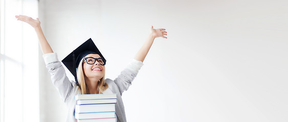 Image showing happy student in graduation cap