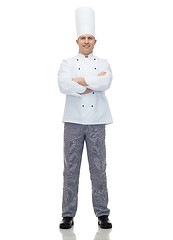 Image showing happy male chef cook with crossed hands