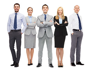 Image showing group of smiling businessmen