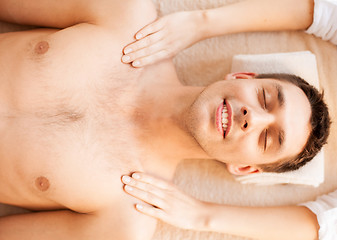 Image showing man in spa