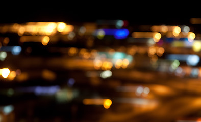 Image showing colorful bright lights on dark night background