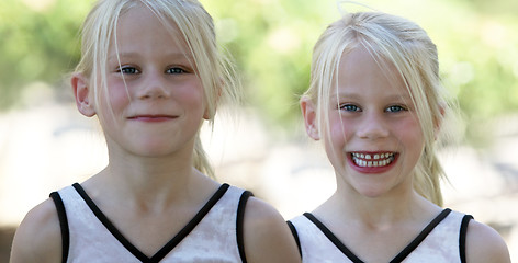 Image showing Two happy girls