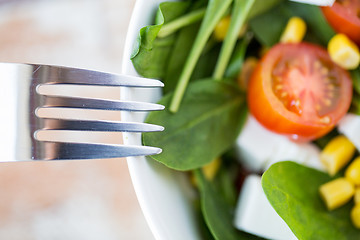 Image showing close up of vegetable salad bowl