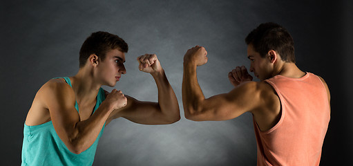 Image showing young men wrestling