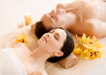 Image showing couple in spa