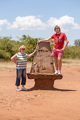 Image showing Woman and Man in savanna 