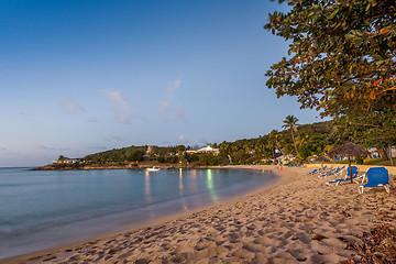 Image showing Aerial view of an idyllic beach 