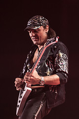 Image showing DNIPROPETROVSK, UKRAINE - OCTOBER 31: Matthias Jabs from Scorpions rock band performs live at Sports Palace SC \