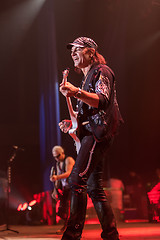 Image showing DNIPROPETROVSK, UKRAINE - OCTOBER 31: Matthias Jabs from Scorpions rock band performs live at Sports Palace SC \