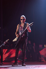 Image showing DNIPROPETROVSK, UKRAINE - OCTOBER 31: Rudolf Schenker from Scorpions rock band performs live at Sports Palace SC \
