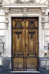 Image showing brown wood old door argentina 