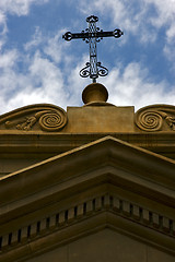 Image showing  cross at top in old church of buenos aires 