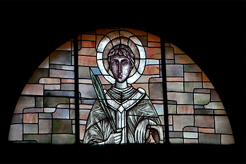 Image showing  rose window in the church in verona italy