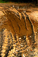 Image showing Dirty broken rural road 