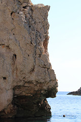 Image showing Cliff in Croatia, Vis island - Stiniva
