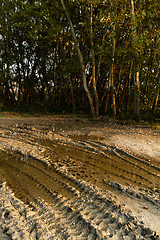 Image showing Dirty broken rural road 