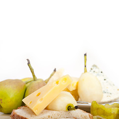 Image showing fresh pears and cheese