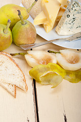 Image showing fresh pears and cheese