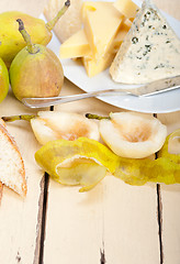 Image showing fresh pears and cheese