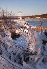 Image showing Grand Marais Light Lake Superior Cook County Minnesota USA