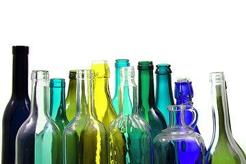 Image showing color glass bottles