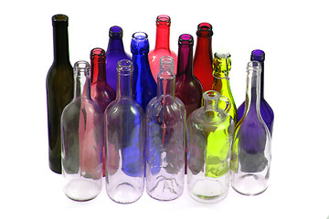 Image showing color glass bottles
