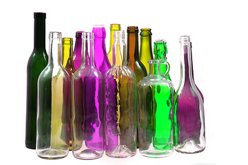 Image showing color glass bottles