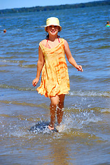 Image showing Girl beach