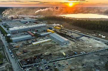 Image showing Aerial view on JSC Tyumenstalmost plant. Russia