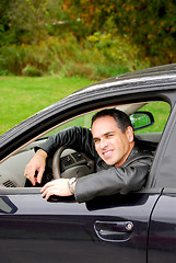 Image showing Man in car