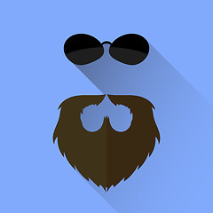 Image showing Beard and Sunglasses Icon