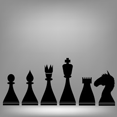 Image showing Chess Pieces Silhouettes 