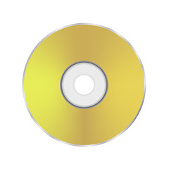 Image showing Gold Compact Disc Icon