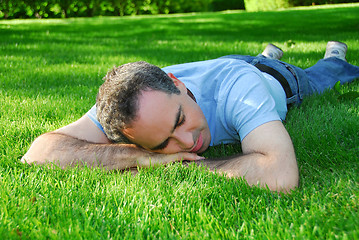 Image showing Man relaxing