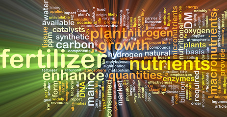 Image showing Fertilizer background concept glowing