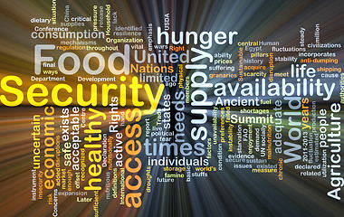 Image showing Food security background concept glowing