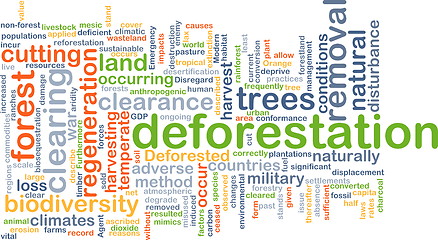 Image showing Deforestation background concept