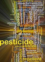 Image showing Pesticide background concept glowing