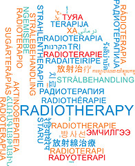 Image showing Radiotherapy multilanguage wordcloud background concept