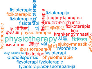 Image showing Physiotherapy multilanguage wordcloud background concept
